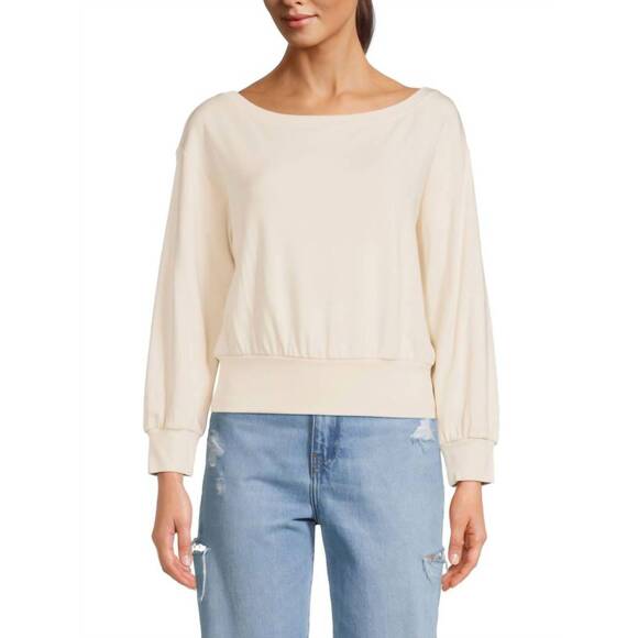 ELIE TAHARI Tops - NEW ELIE TAHARI women's boatneck sweatshirt in ivory